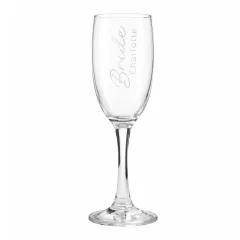 Personalised Bride Elegant Flute Glass, Custom Name Wedding Champagne Toast Keepsake thumbnail 5