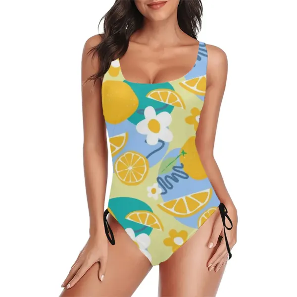 Drawstring Side One-Piece Swimsuit(ModelS14)