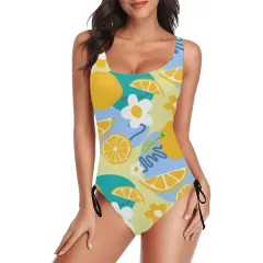 Drawstring Side One-Piece Swimsuit(ModelS14) thumbnail 1