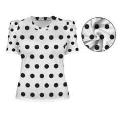 Round Neck Puff Sleeve T-Shirt thumbnail 4