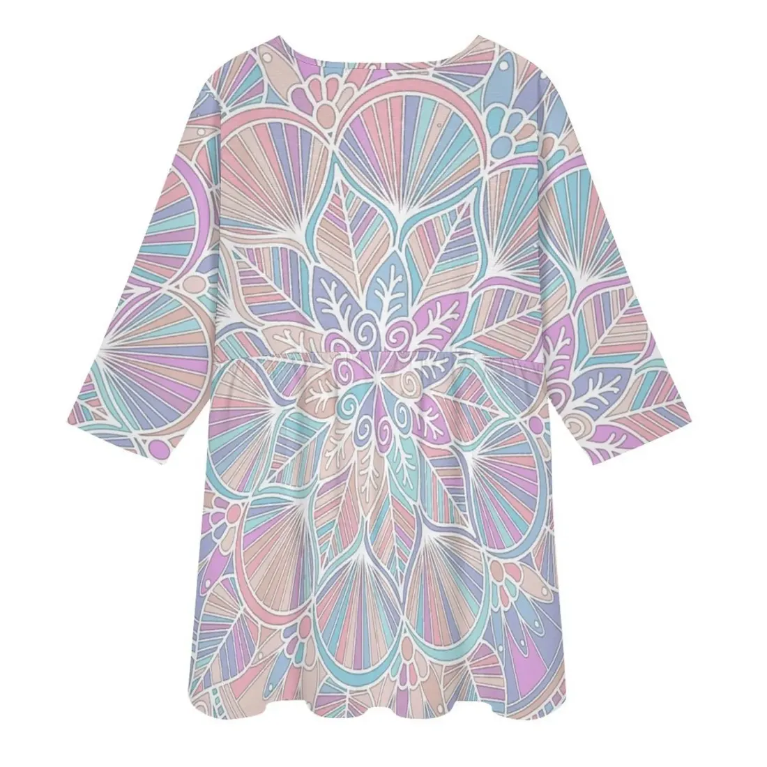 V-Neck Three-Quarter Sleeve Dress — photo 3