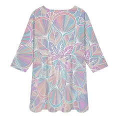 V-Neck Three-Quarter Sleeve Dress thumbnail 3