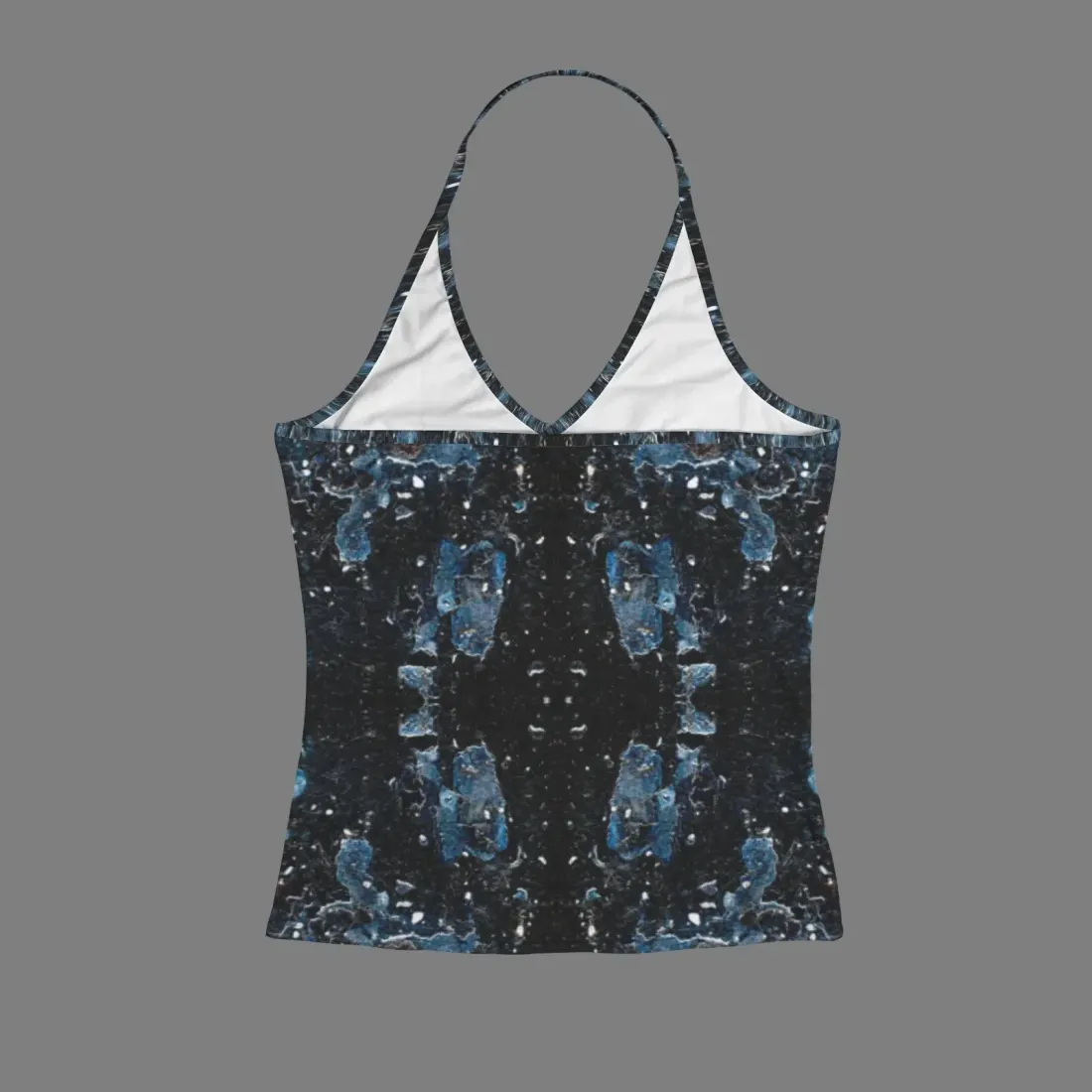 Custom V-neck Halter Open Back Tank Top(Model T83) — photo 5