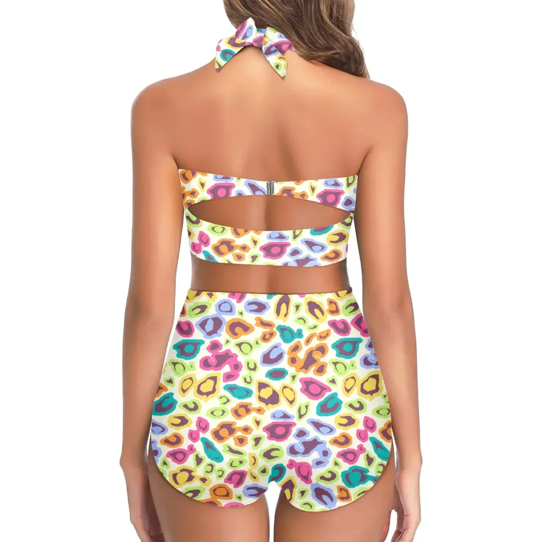 Women's Halter Neck Gather Chest Bikini Swimsuit — photo 5