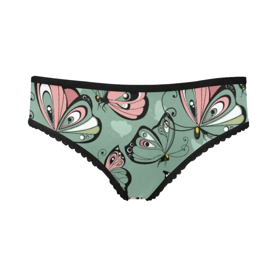 Women's All Over Print High-cut Briefs (Model L14) — photo 3