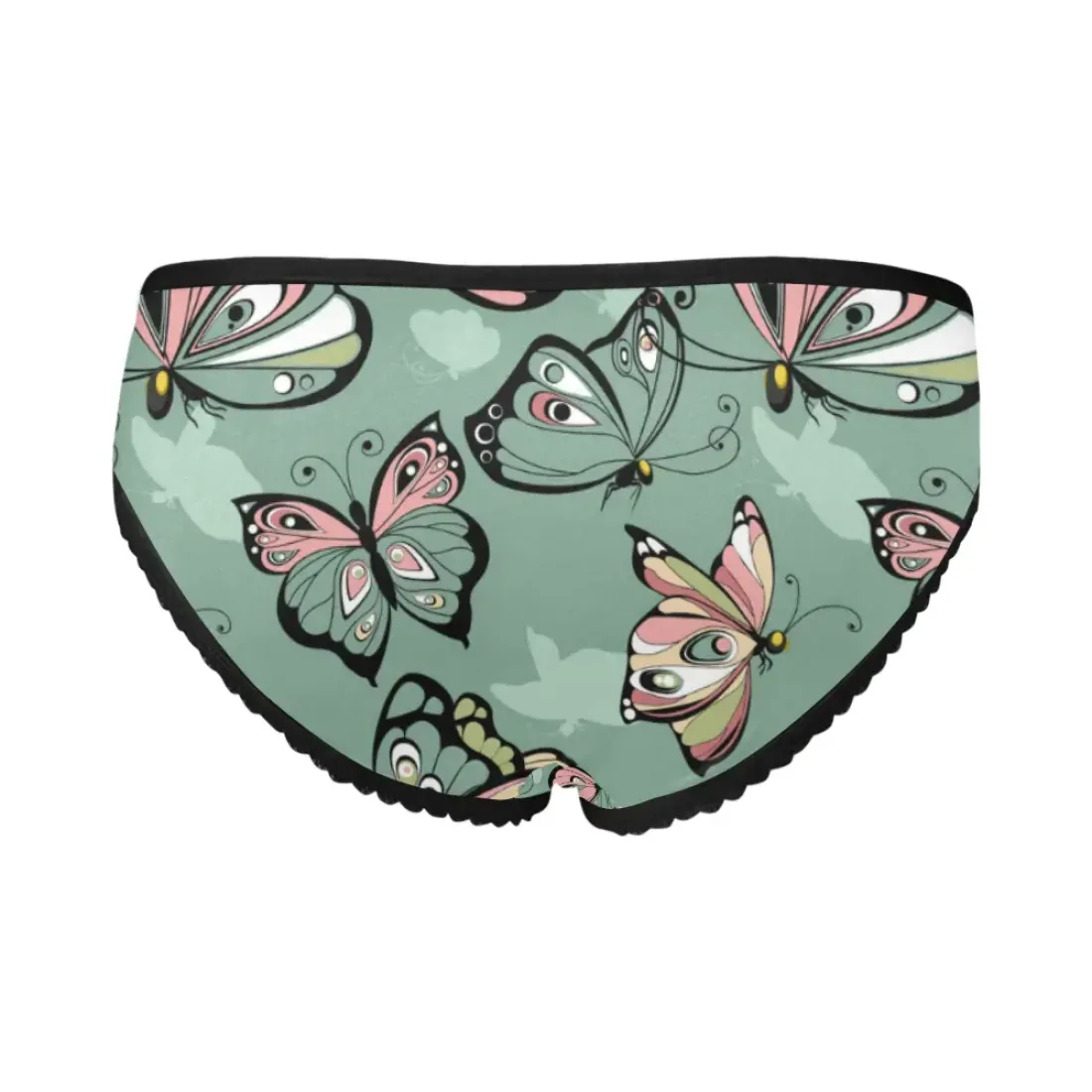 Women's All Over Print High-cut Briefs (Model L14) — photo 4
