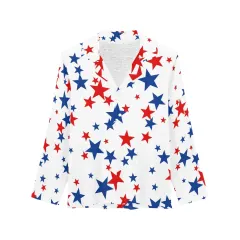 Women's Long Sleeve Pajama Shirt(Model Sets 02) thumbnail 3