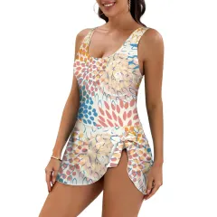 Women's One Piece Skirted Swimsuit (Model S54) thumbnail 2