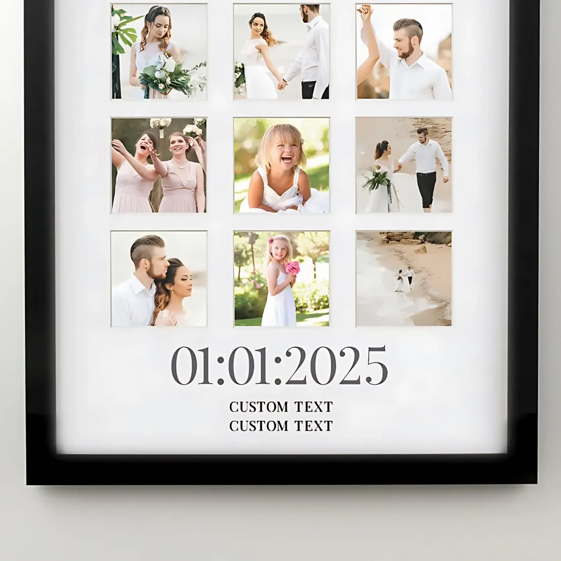 Personalised Special Date Multi Photo Frame, Custom Wedding Collage Gift, Engraved Anniversary Keepsake — photo 2