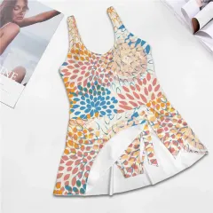 Women's One Piece Skirted Swimsuit (Model S54) thumbnail 5