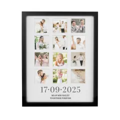 Personalised Special Date Multi Photo Frame, Custom Wedding Collage Gift, Engraved Anniversary Keepsake thumbnail 3