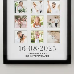 Personalised Special Date Multi Photo Frame, Custom Wedding Collage Gift, Engraved Anniversary Keepsake thumbnail 5