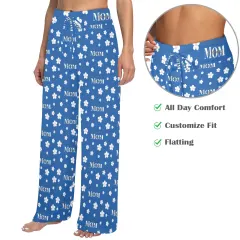 Women's Wide Leg Lounge Pants (Model L77) thumbnail 2