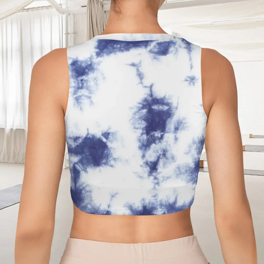Sleeveless Yoga Crop Active Tank Tops — photo 3