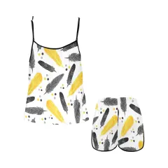 Women's Spaghetti Strap Cami Short Pajama Set (Model Sets 08) thumbnail 4