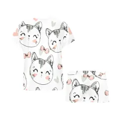 Women's Short Pajama Set(ModelSets01) thumbnail 3