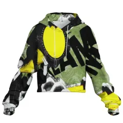 All-Over Print Cropped Hoodie thumbnail 2
