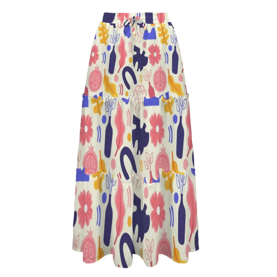 Tether High Waist Tiered Maxi Skirt — photo 5