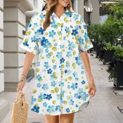 Button Front Shirt Dress thumbnail 1