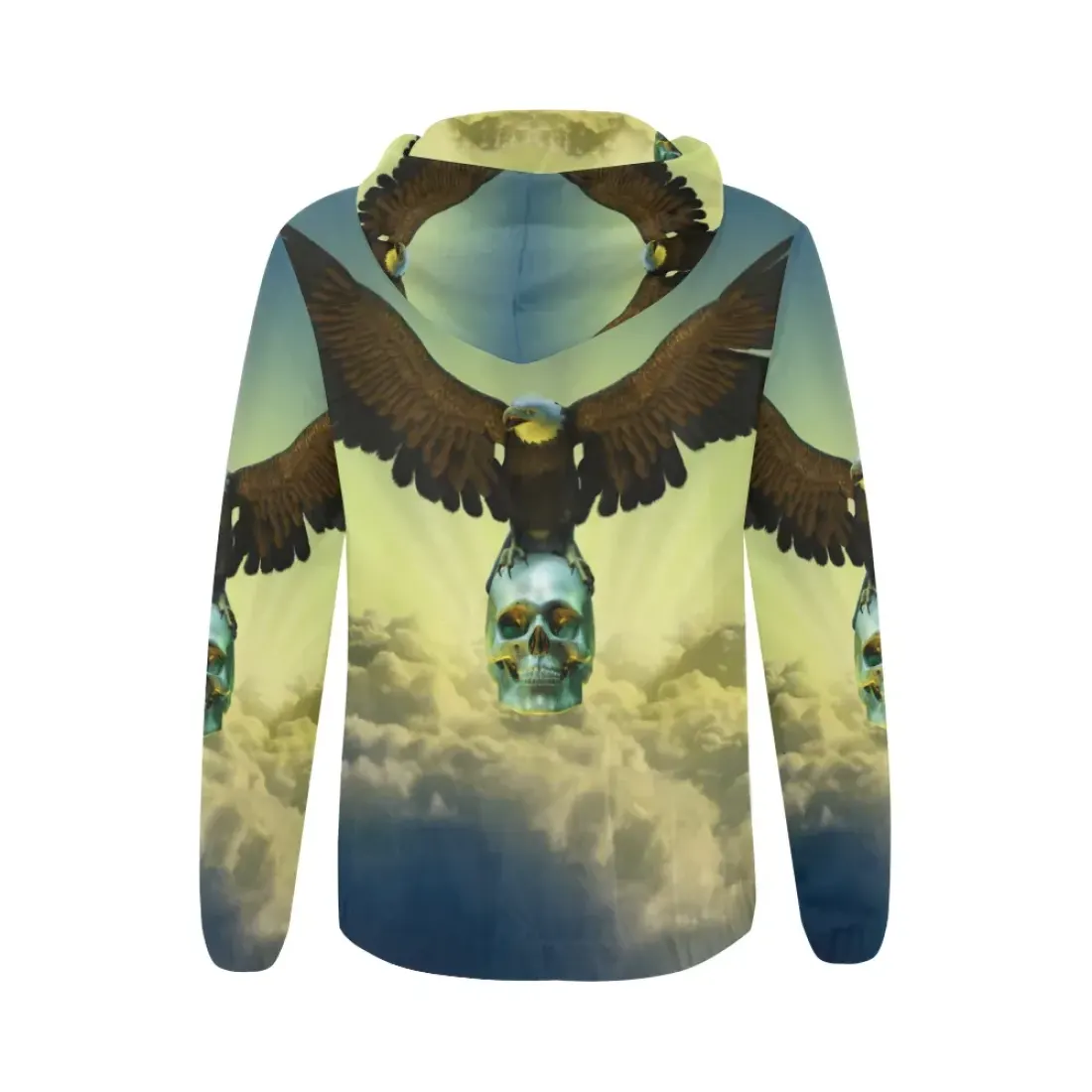 Women's All Over Print Full Zip Hoodie (Model H14) — photo 6