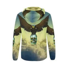 Women's All Over Print Full Zip Hoodie (Model H14) thumbnail 6