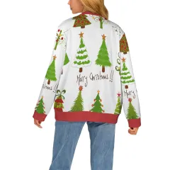 Custom Women's Cardigan (Model H73) thumbnail 3