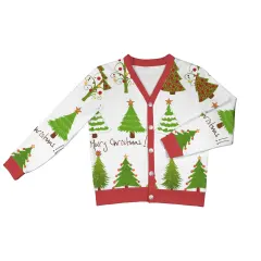 Custom Women's Cardigan (Model H73) thumbnail 4