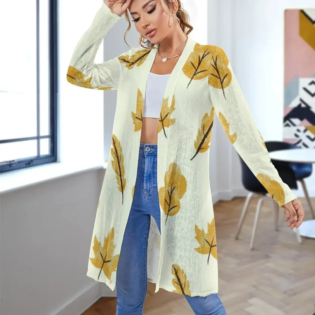 Women's Mid-length Cardigan (NZ060)