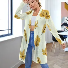 Women's Mid-length Cardigan (NZ060) thumbnail 1