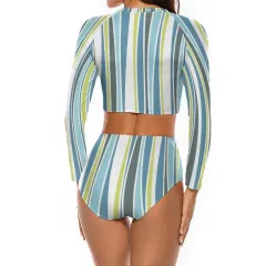 Women Long Sleeve Two-piece Swimsuit thumbnail 5