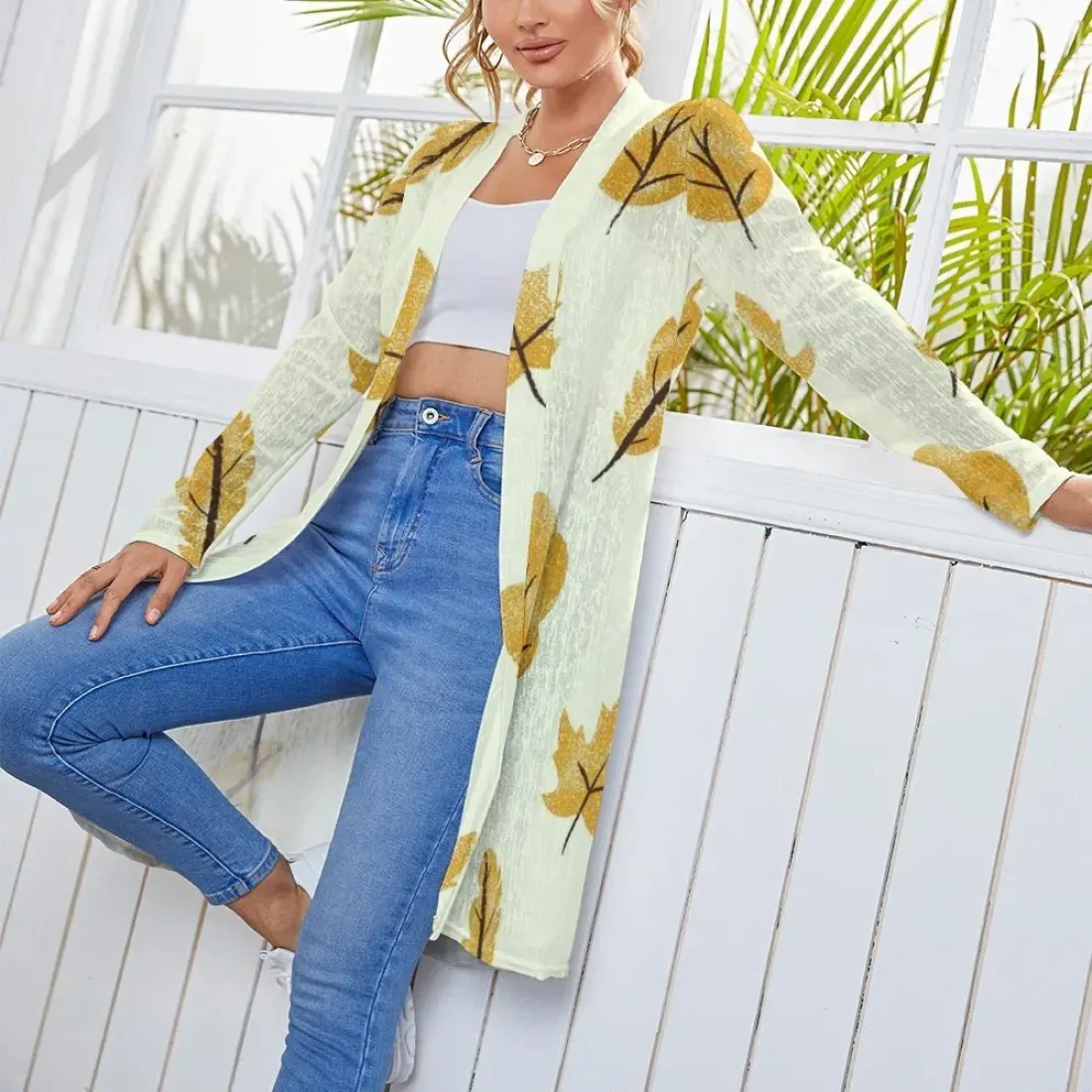 Women's Mid-length Cardigan (NZ060) — photo 3