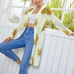 Women's Mid-length Cardigan (NZ060) thumbnail 3