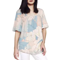 Women's Big Round Neck Ruffle Sleeve T-Shirts thumbnail 1