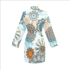 Women's Long Sleeve Belted Night Robe(ModelSets 14) thumbnail 4