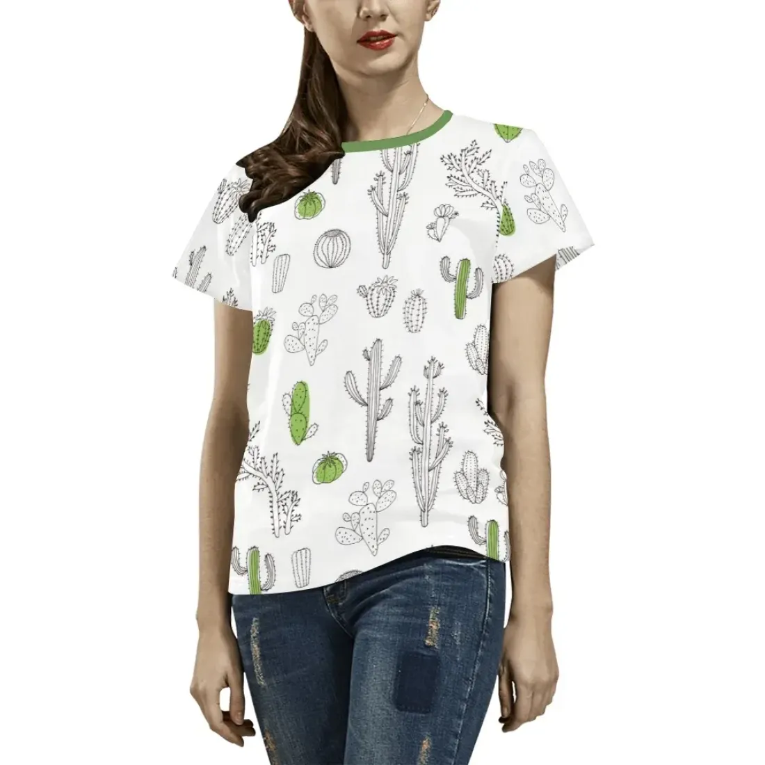 Women's All Over Print T-shirt (USA Size) (Model T40) — photo 3