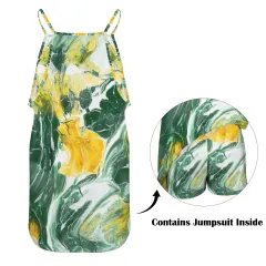 Women's Double-Layered Camisole Dress (Model D70) thumbnail 4