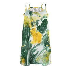 Women's Double-Layered Camisole Dress (Model D70) thumbnail 5
