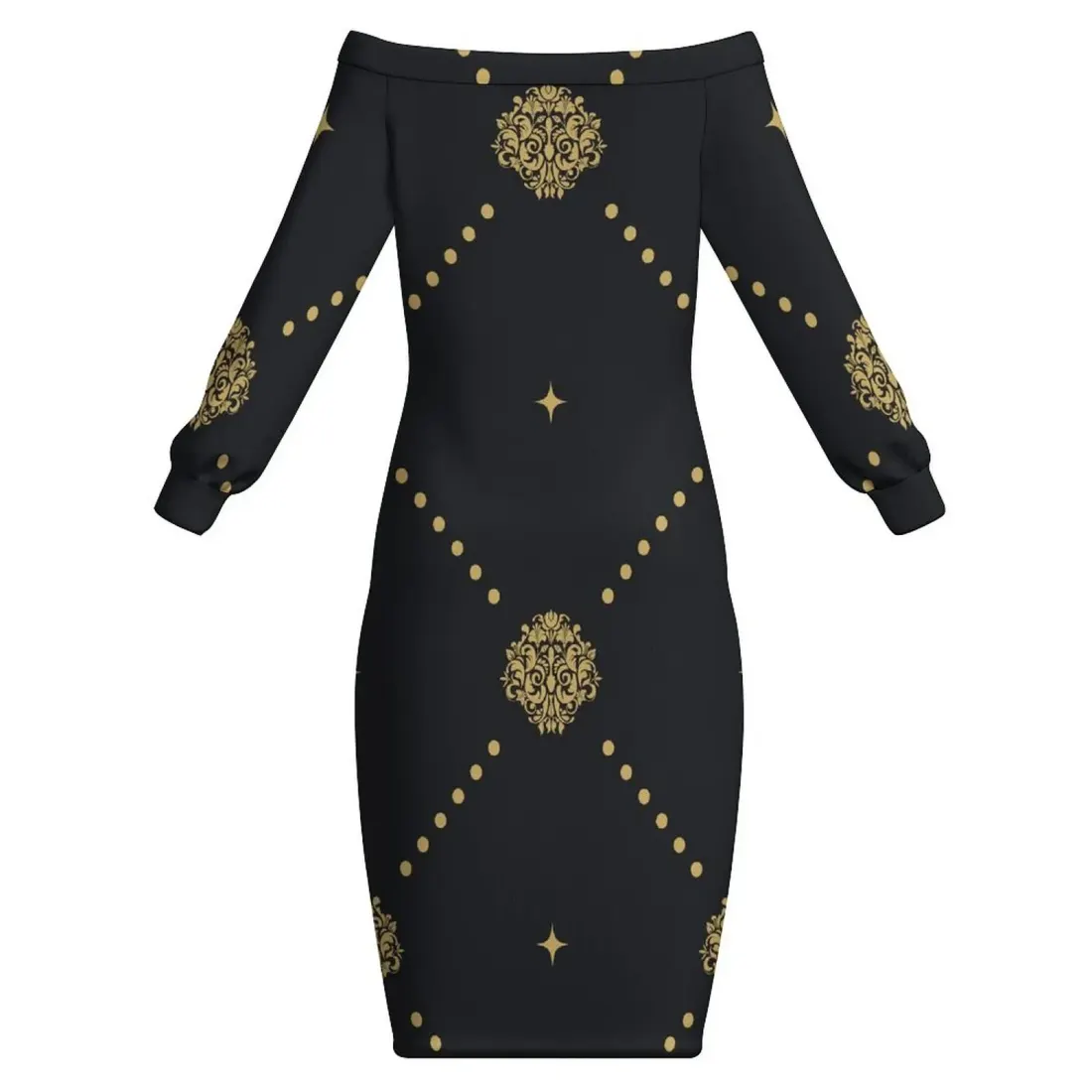Off-the-Shoulder Long Sleeve Dress — photo 2