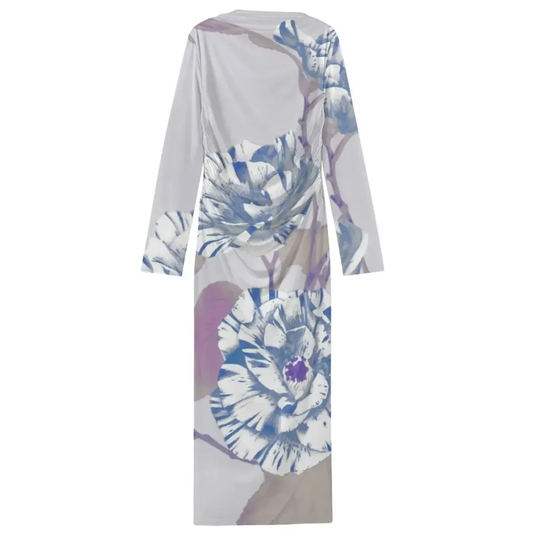 Long-Sleeve Draped Bodycon Dress — photo 3