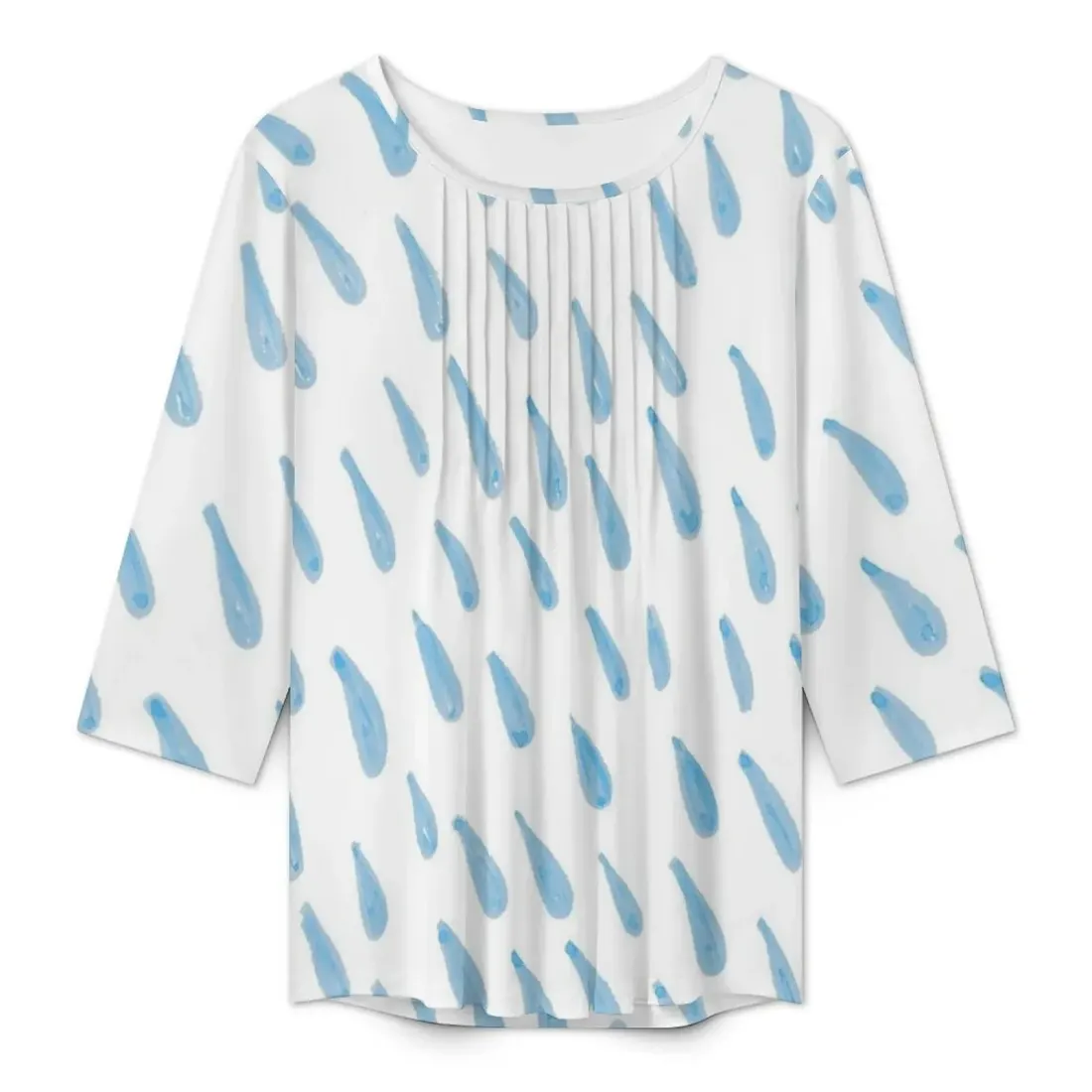 Women's 3/4 Sleeve Pleated Tunic Top — photo 2