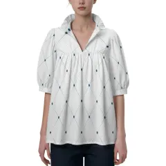 Women's Ruffle Collar Blouse thumbnail 1