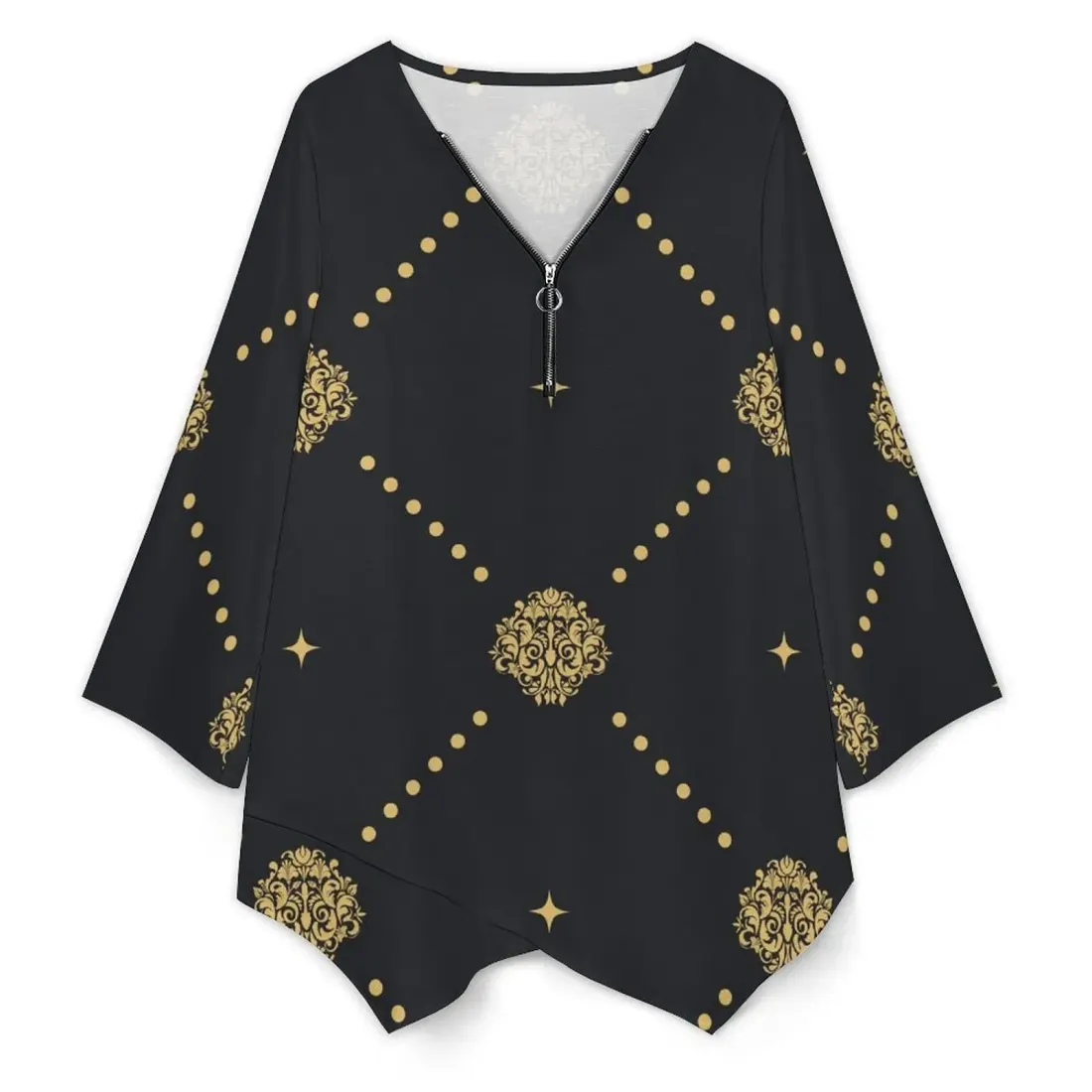 Women's V-Neck Zip Top — photo 2
