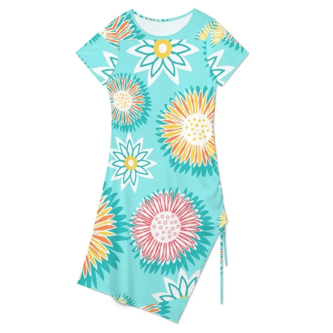 Drawstring Slit Hem Dress — photo 2