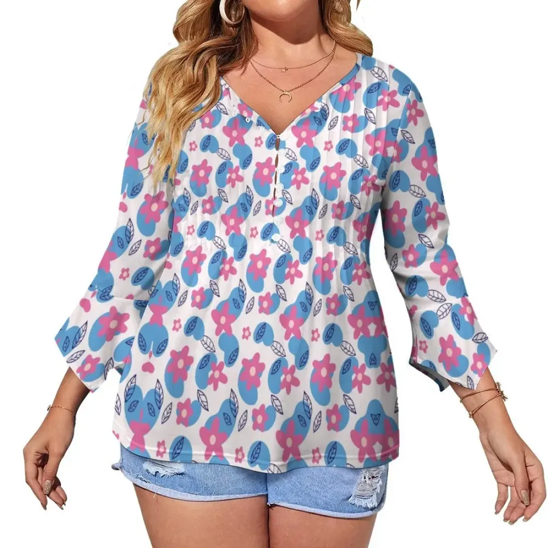 Women's Ruffled Petal Sleeve Top — photo 2