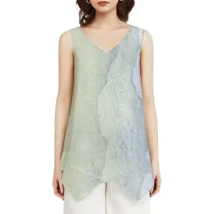 Women's Imitation Hemp V-neck Tank Top thumbnail 1
