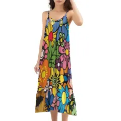 Slip Dress With Ruffled Hemline thumbnail 1