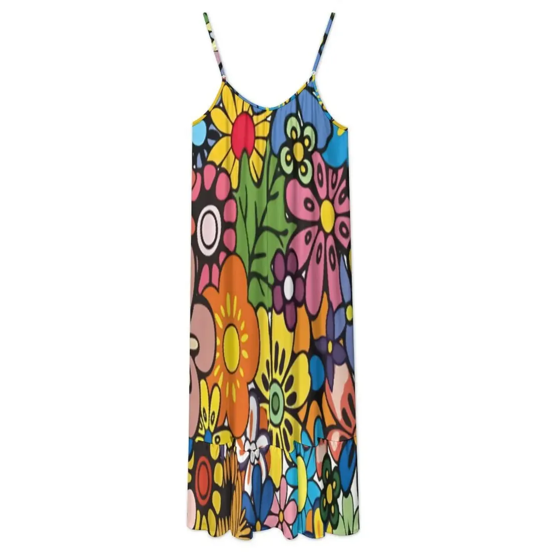 Slip Dress With Ruffled Hemline — photo 2