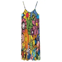 Slip Dress With Ruffled Hemline thumbnail 2
