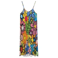 Slip Dress With Ruffled Hemline thumbnail 3
