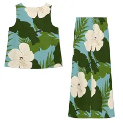 Chiffon Sleeveless Top and Pants Set thumbnail 2